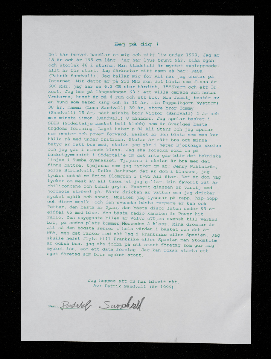 Patriks framtidsbrev.